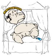 artist:ocellaroid barefoot character:oswald_cobblepot lube lube_tube nude on_bed pixel_art presenting_pussy series:dc_comics text year:2024 // 793x840 // 34KB