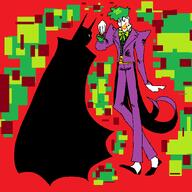 artist:ocellaroid character:batman character:joker christmas pixel_art ship:batjokes year:2020 // 1453x1453 // 49KB