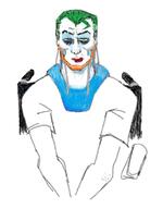 artist:ocellaroid character:joker_(dc_comics) facial_scar missing_eye neck_brace series:dc_comics series:the_dark_knight_returns wheelchair year:2024 // 466x597 // 128KB