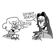 artist:ocellaroid character:jervis_tetch character:jonathan_crane pixel_art series:dc_comics ship:hattercrow text // 593x556 // 21KB