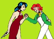 artist:ocellaroid character:arcade character:miss_locke pixel_art series:marvel_comics ship:arclocke // 449x327 // 15KB